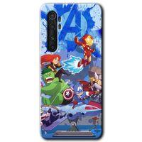 MRCİLETİSİM Xiaomi Mi Note 10 Lite Kılıf HD Desen Baskılı Arka Kapak + Temperli Cam - Avengers Cartoon