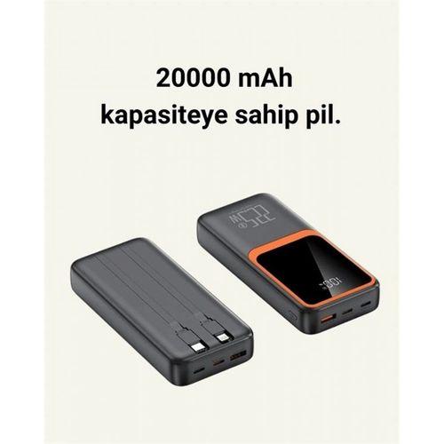 20.000 Mah Powerbank – 22.5w Hızlı Şarj, Çok Kablolu, Dijital Göstergeli