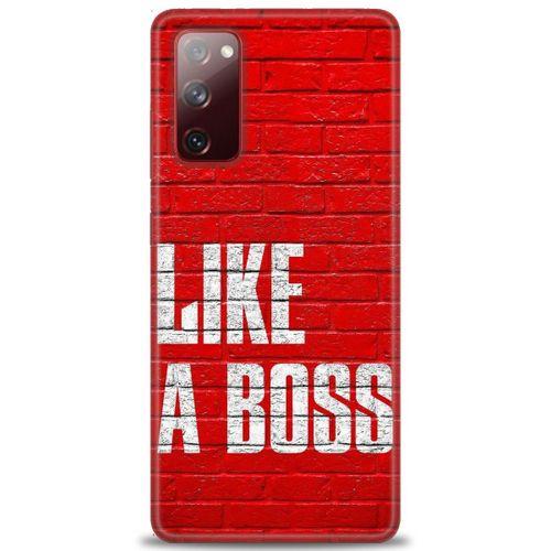 Samsung Galaxy S20 FE Kılıf HD Baskılı Kılıf - Like a Boss + Tam Ekran Koruyucu