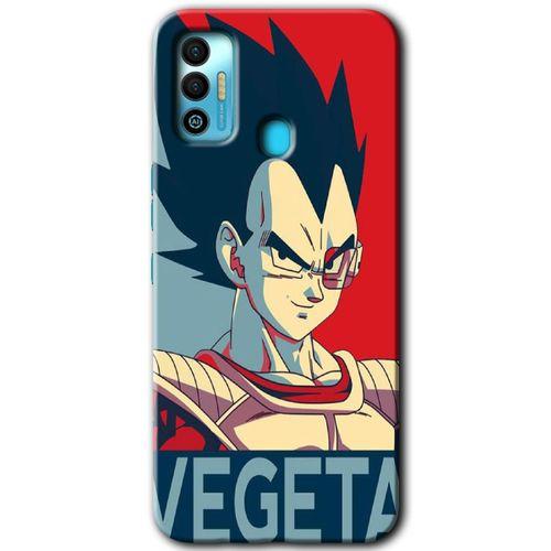 Tecno Spark 7T HD Baskılı Kılıf + 9D Tam Ekran Koruyucu - Vegeta