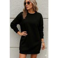 Kadın Uzun Kollu Bisiklet Yaka Iki Iplik Elbise