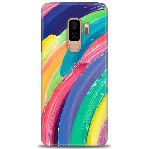 Samsung Galaxy S9 Plus Kılıf HD Baskılı Kılıf - Rengarenk + Tam Ekran Koruyucu