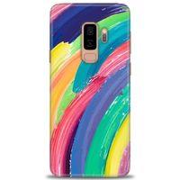 Samsung Galaxy S9 Plus Kılıf HD Baskılı Kılıf - Rengarenk + Tam Ekran Koruyucu