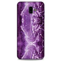 Mermer Desenli (18) Tema Telefon Kılıfları Mor Samsung Galaxy J6 Plus Kılıf