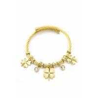 Yonca Charm Bilezik - Altın