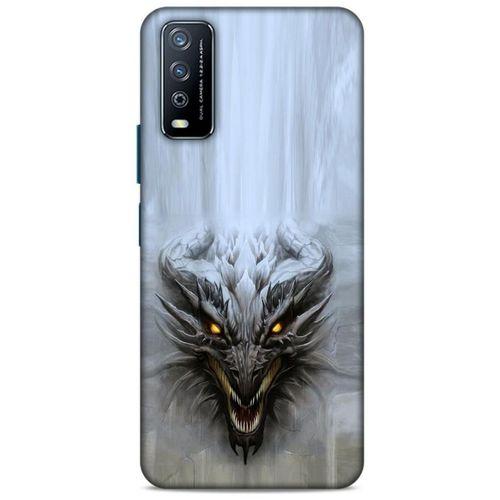 Xiaomi Redmi Note 9 4g Kılıf Dragons (11) Tam Koruma Beyaz Ejderha