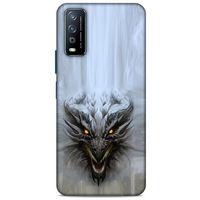 Xiaomi Redmi Note 9 4g Kılıf Dragons (11) Tam Koruma Beyaz Ejderha