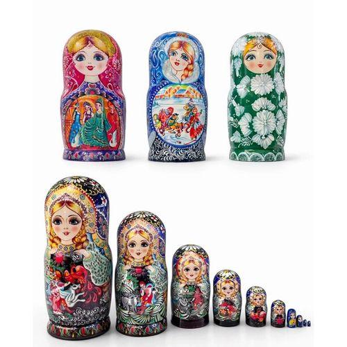 10lu Ahşap Matruşka Seti Alk5381