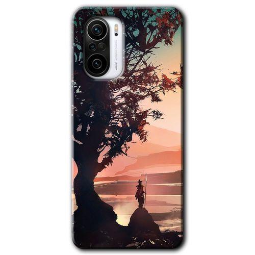 Xiaomi Redmi K40 Pro Kılıf HD Desen Baskılı Arka Kapak + Temperli Cam - Yalnız Savaşcı