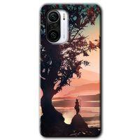 Xiaomi Redmi K40 Pro Kılıf HD Desen Baskılı Arka Kapak + Temperli Cam - Yalnız Savaşcı