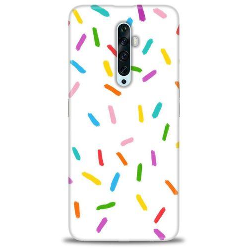 Oppo Reno 2Z Kılıf HD Baskılı Kılıf - Renkli Konfeti + Tam Ekran Koruyucu