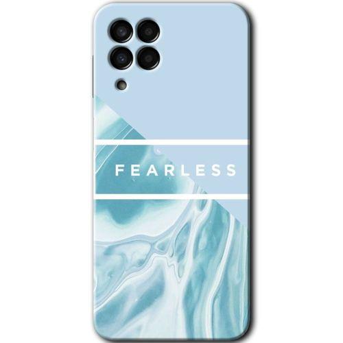 Samsung Galaxy M33 Kılıf Baskılı Kapak - Fearless + 5D Tam Kaplayan Cam