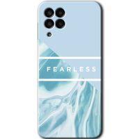 Samsung Galaxy M33 Kılıf Baskılı Kapak - Fearless + 5D Tam Kaplayan Cam