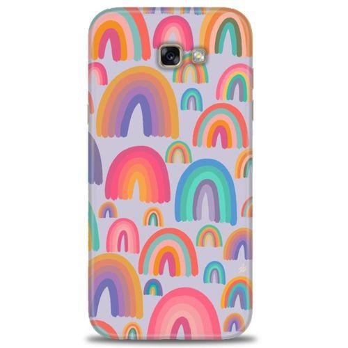 Samsung Galaxy A7 2017 / A720 Kılıf HD Baskılı Kılıf - Gökkuşakları + Tam Ekran Koruyucu