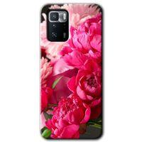 Poco x3 GT Kılıf HD Desen Baskılı Arka Kapak + Temperli Cam - Kırmızı Beyaz Gül