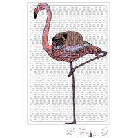 Flamingo Pug Köpek Puzzle 240 Parça Yapboz