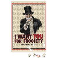 Mr Robot I Want You for Fsociety Puzzle 240 Parça Yapboz