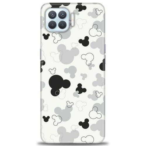 Oppo A73 Kılıf HD Baskılı Kılıf - Siyah Mickey + Tam Ekran Koruyucu