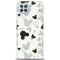 Oppo A73 Kılıf HD Baskılı Kılıf - Siyah Mickey + Tam Ekran Koruyucu