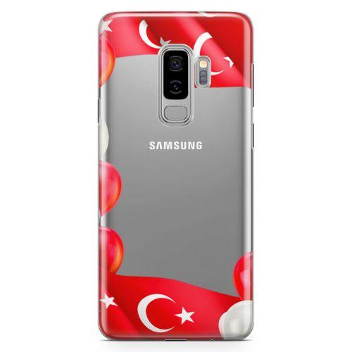Samsung Galaxy S9 Plus Kılıf Balonlar Türkiye Bayrağı Arka Kapak Koruma Desenli Full Koruyucu