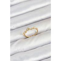 Pirinç Gold Renk Manifest Kadın Yüzük