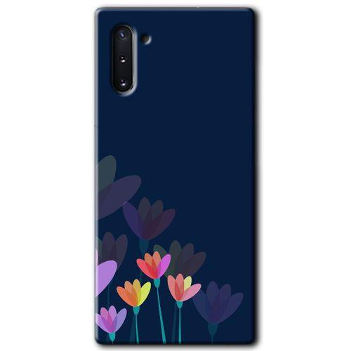 Galaxy Note 10 Kılıf HD Desen Baskılı Arka Kapak - Çizim Çiçekleri + Kırılmaz Cam
