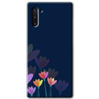Galaxy Note 10 Kılıf HD Desen Baskılı Arka Kapak - Çizim Çiçekleri + Kırılmaz Cam