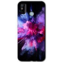 Tecno Spark 6 Go Kılıf HD Desen Baskılı Arka Kapak - Color Splash Purple + Kırılmaz Cam
