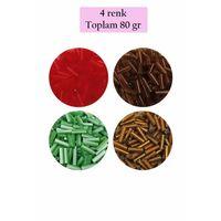 Uzun Boru Kesme Boncuk Çap 2mm Uzunluk 10 mm - 4 Renk - Toplam 80 Gram - BNC431