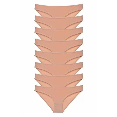 8 adet Süper Eko Set Likralı Kadın Slip Külot Ten
