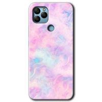 General Mobile GM 21 HD Baskılı Kılıf + 9D Tam Ekran Koruyucu - Pembe-Duman