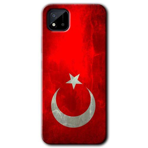 Realme C11 Kılıf Baskılı Kapak - Albayrak +Tam Kaplayan Mat Seramik