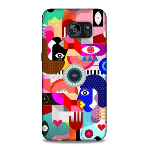 Lopard Samsung Galaxy S7 Edge Uyumlu Kılıf Soyut Sanat (21) Baskılı Koruyucu Kapak