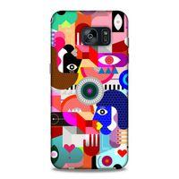 Lopard Samsung Galaxy S7 Edge Uyumlu Kılıf Soyut Sanat (21) Baskılı Koruyucu Kapak