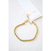 Burgu Çelik Bileklik 3mm - Altın