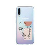 Samsung A50 Women Art Desenli Premium Şeffaf Silikon Kılıf