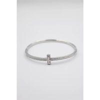 Taşlı Vip Bilezik - Gümüş