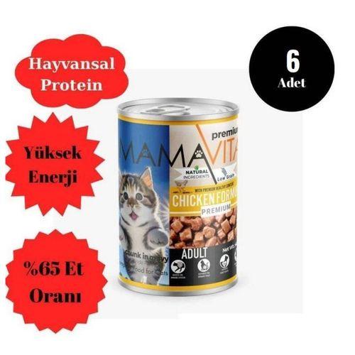 Mamavita Parça Tavuk Etli Yetişkin Kedi Maması 400grx6 Adet
