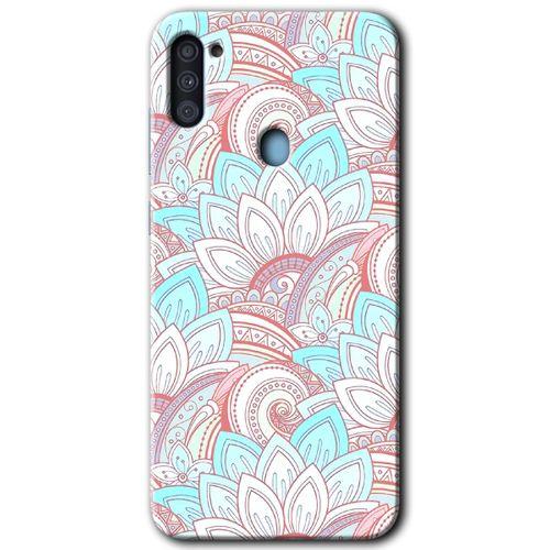 Samsung Galaxy A11 Kılıf Baskılı Kapak - Çin Mandala 1 +Tam Kaplayan Mat Seramik