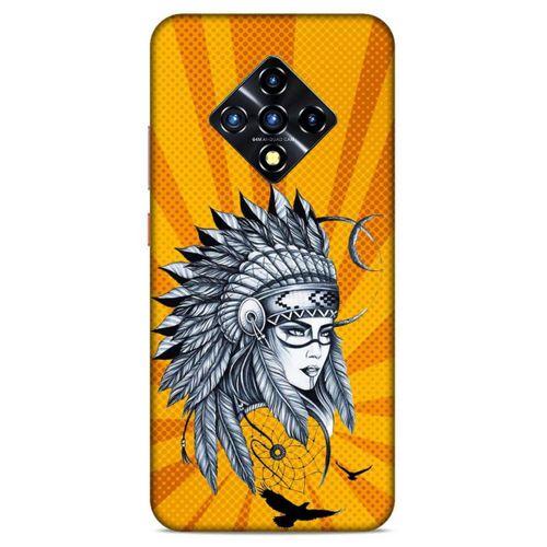 Lopard İnfinix Zero 8 Uyumlu Kılıf Tattoo's (45) Liquid Air Kılıf Kızılderili Dövmesi