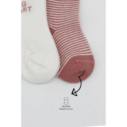 Big Heart Penye Soket Çorap 2’li Pudra, Konforlu ve Rahat Günlük Çorap