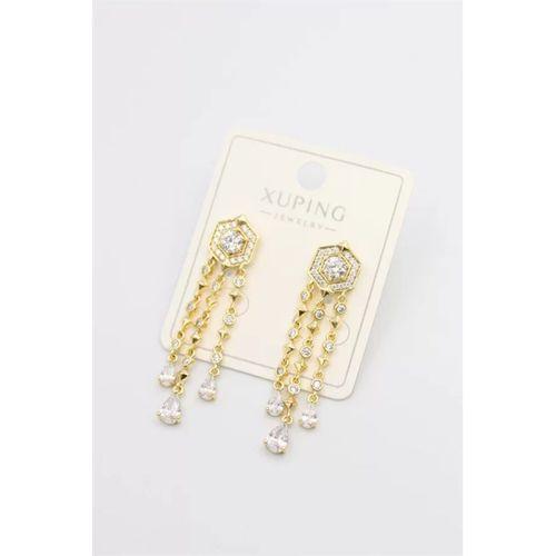 Taşlı Küpe - Altın