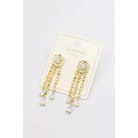 Taşlı Küpe - Altın