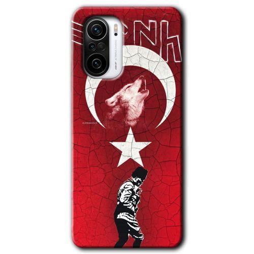 Potkal Hediye Fabrikası Xiaomi Redmi K40 Pro Kılıf HD Desen Baskılı Arka Kapak - Bozkurt Atam