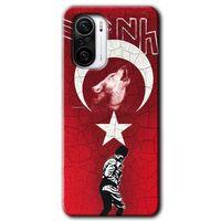 Potkal Hediye Fabrikası Xiaomi Redmi K40 Pro Kılıf HD Desen Baskılı Arka Kapak - Bozkurt Atam