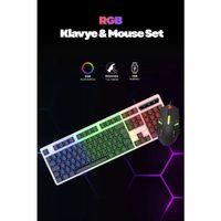 Kablolu Işıklı Gaming Standart Türkçe Q Klavye Ve Mouse Seti