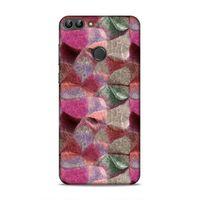 Huawei Psmart Uyumlu Kılıf Romans (30) Silicone Case Pembe Yeşil