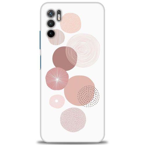 Xiaomi Redmi Note 10 5G Kılıf HD Baskılı Kılıf - Mürdüm Daireler + Tam Ekran Koruyucu