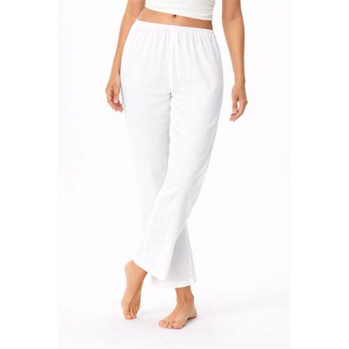 Şile Bezi Pamuk Rahat Kesim Beli Lastikli Jüpon Pantolon Astarı Beyaz Byz