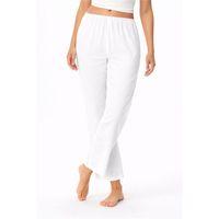 Şile Bezi Pamuk Rahat Kesim Beli Lastikli Jüpon Pantolon Astarı Beyaz Byz